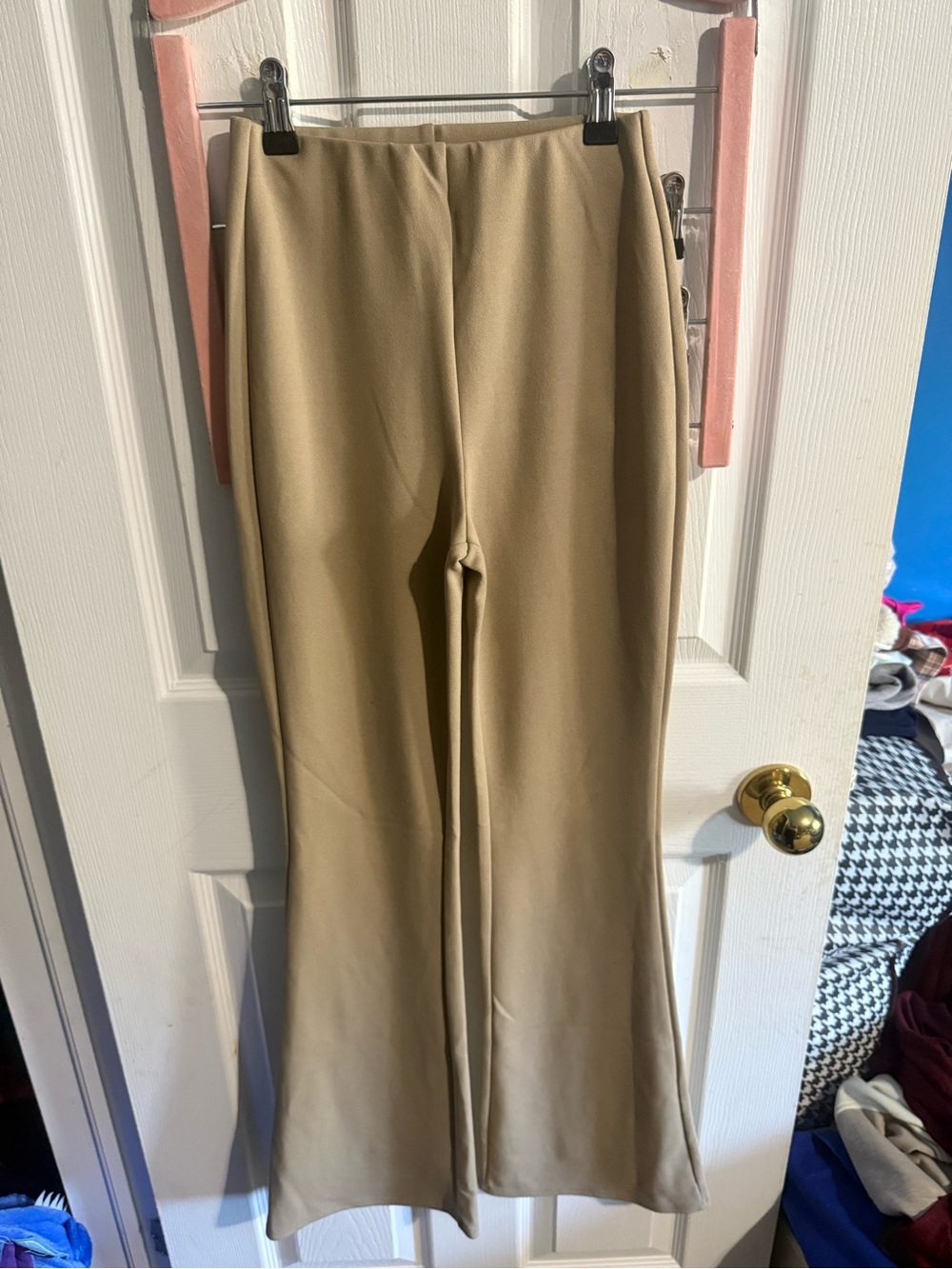 H&M Beige Boot-Cut Flare Pants